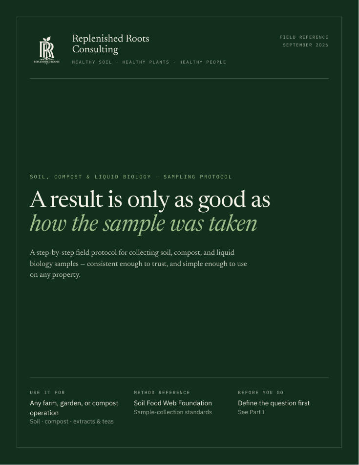 First page of the Field Sampling Guide